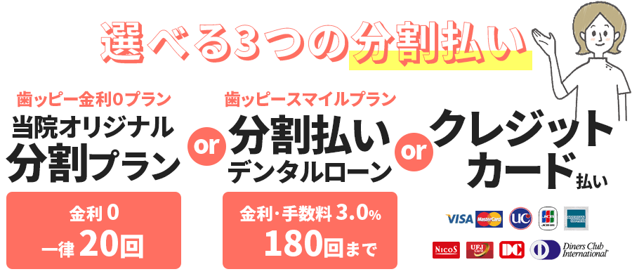 選べる3つの分割払い